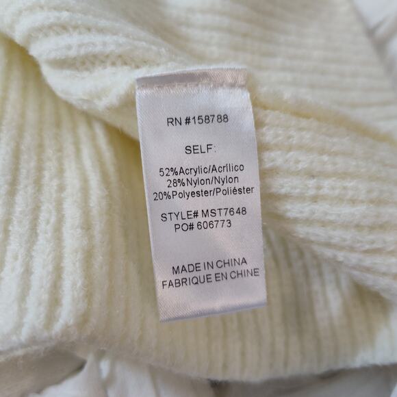 Mable Skirt Womens Large Cream Rib Knit Flare Soft Stretch Fall Preppy - Picture 10 of 13